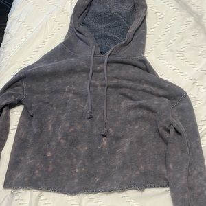 purple crop top hoodie